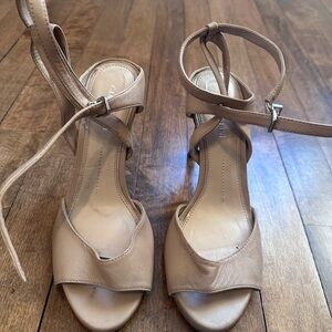 Gianni Bini Beige Ankle Strap Heels